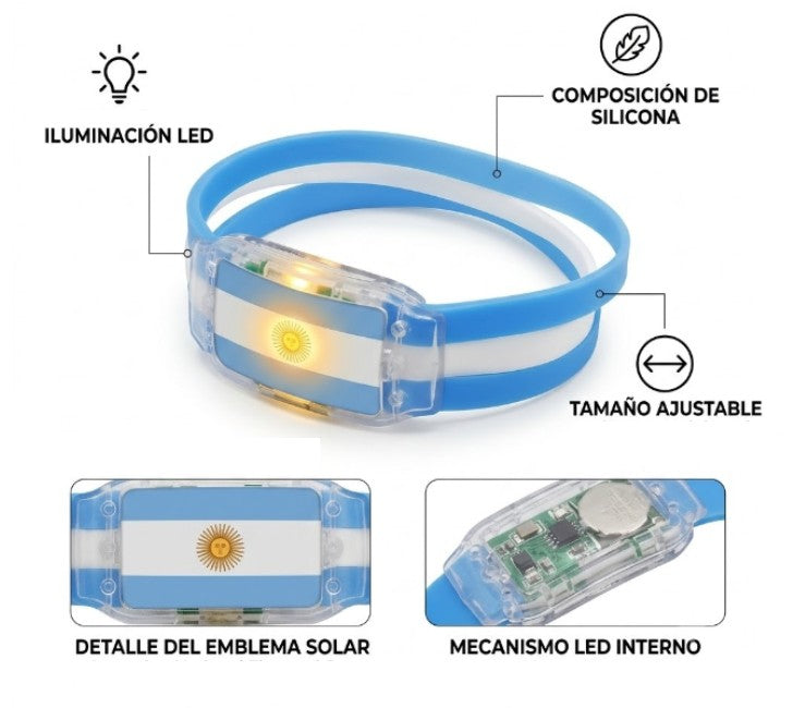 Pulsera de Argentina led