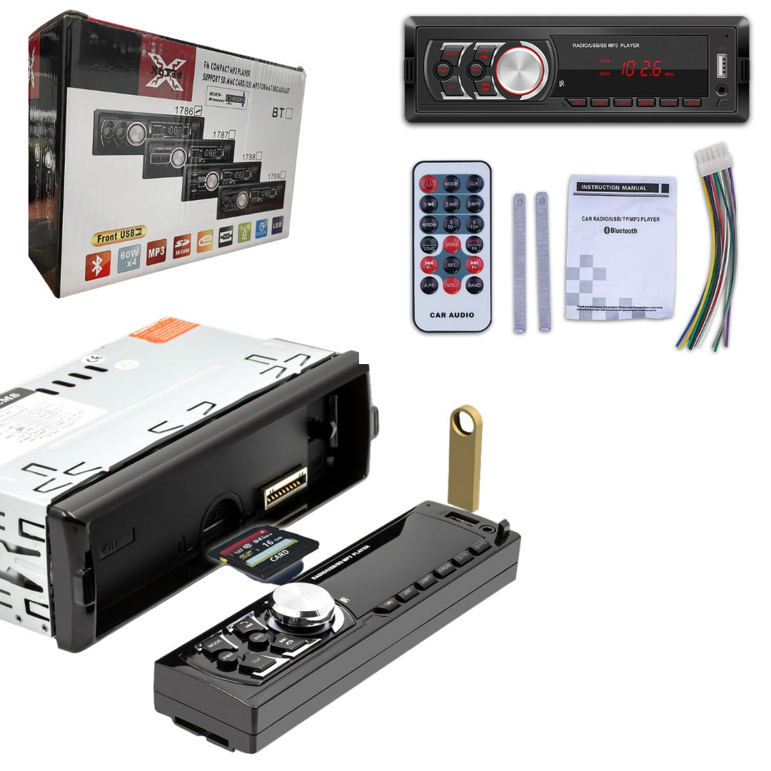 Estéreo fijo con bluetooth para auto x25U