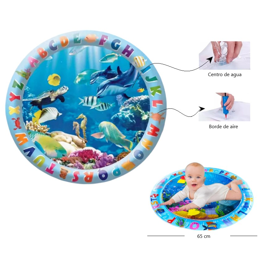 Alfombra inflable para bebes 65x65 cm