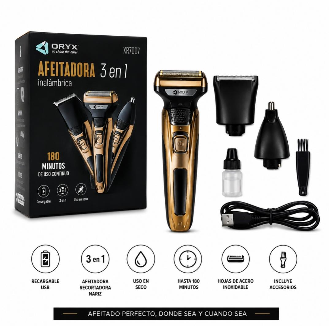 Corta Pelo OM 3 en 1 recargable