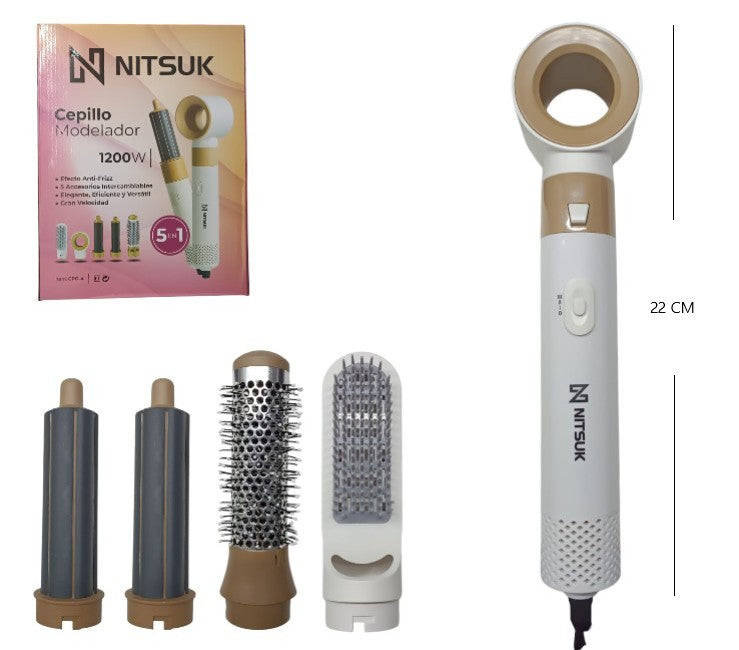 Cepillo moldeador 5 en 1 1200W NITSUK