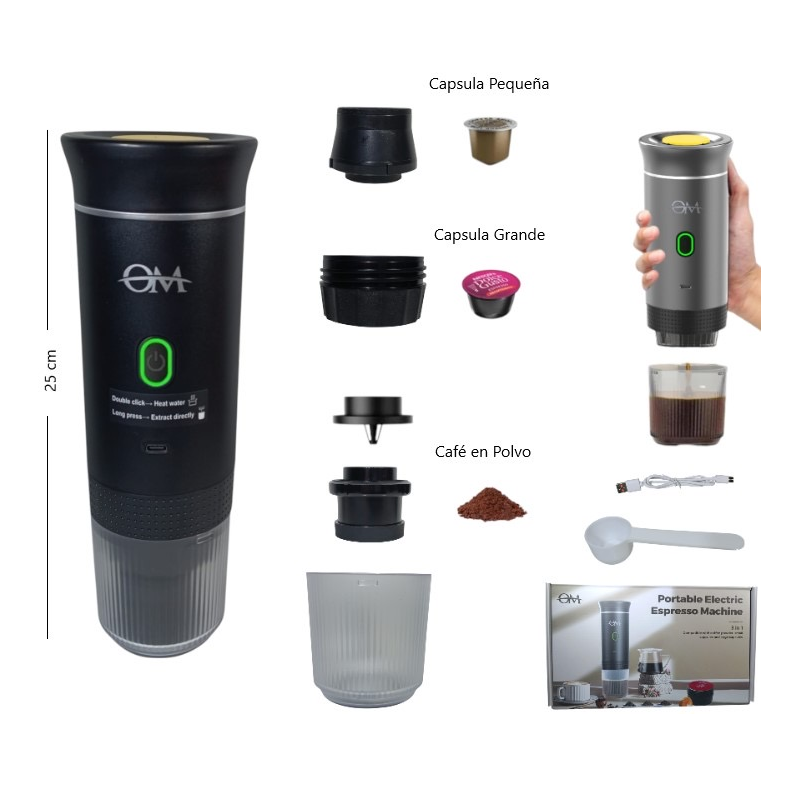 Cafetera expresso inalámbrica 3 en 1