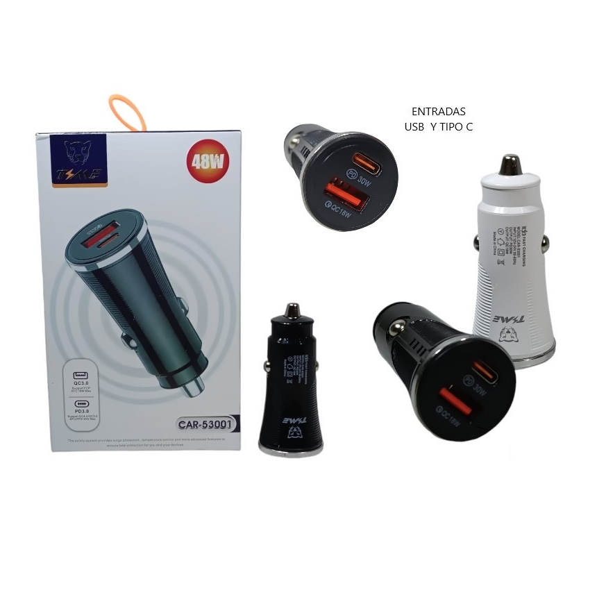 Cargador para auto Time 48w