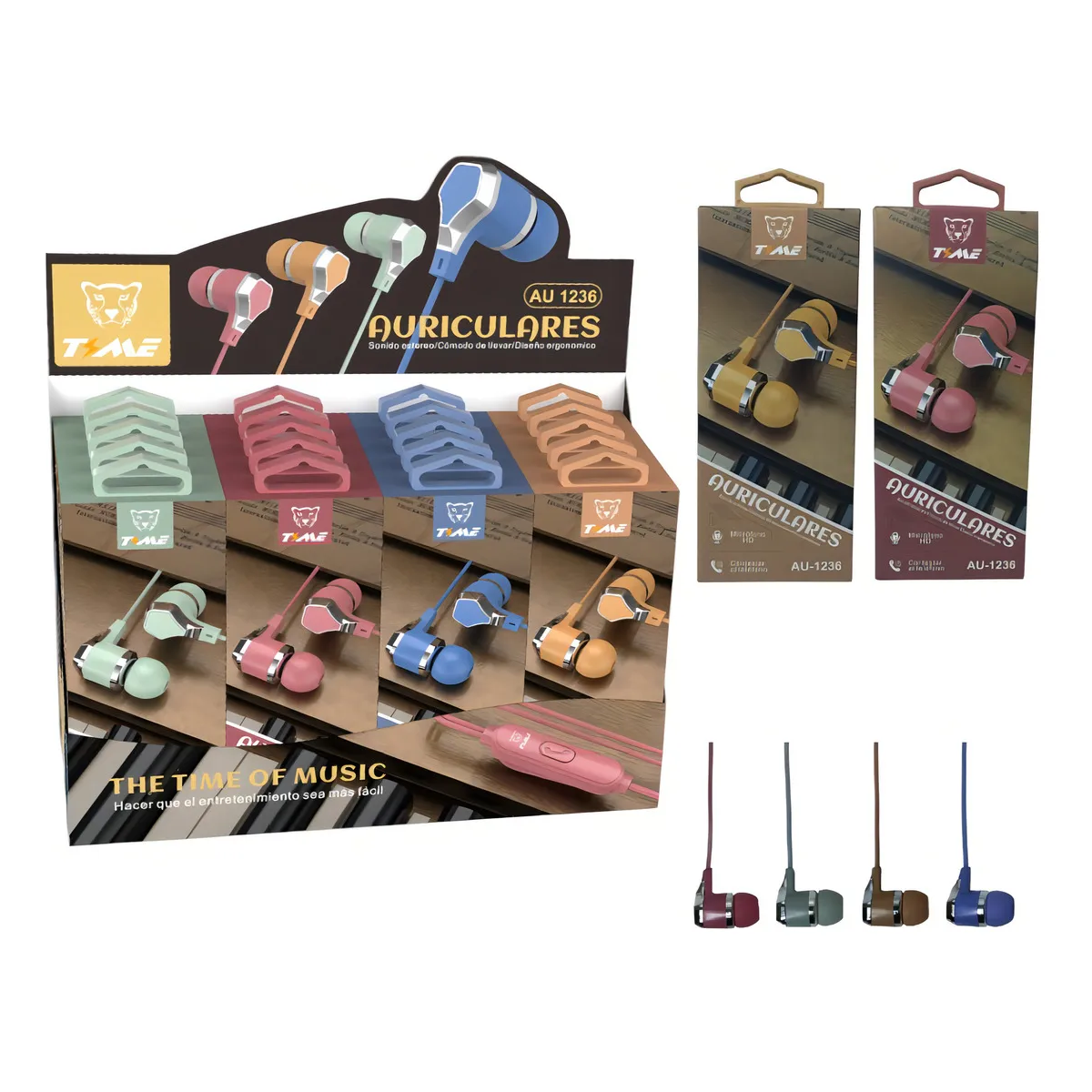 Auriculares manos libres Time AU-1236