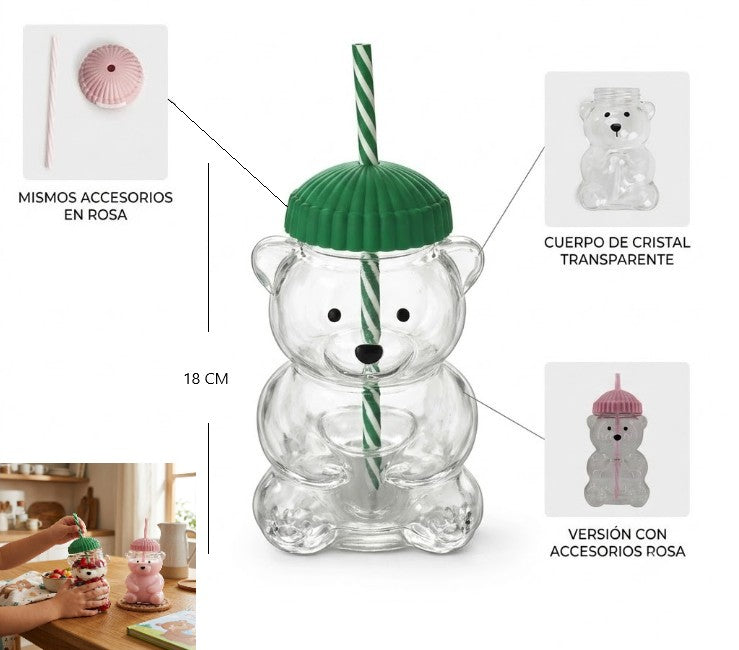 Vaso de vidrio osito