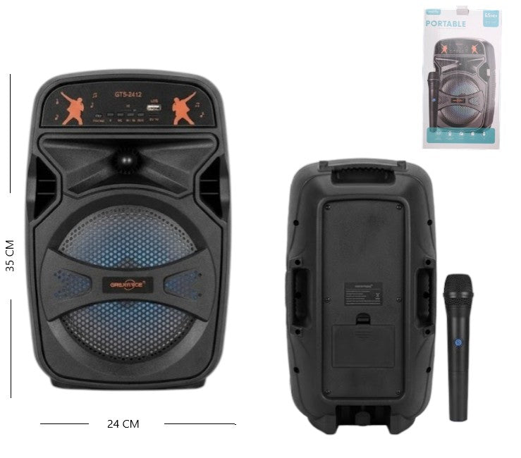 Parlante con micrófono 6.5PLG gts-2412