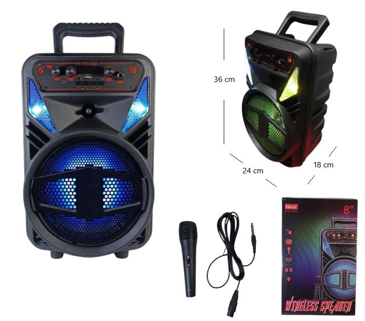 Parlante 8 PLG luz/mic