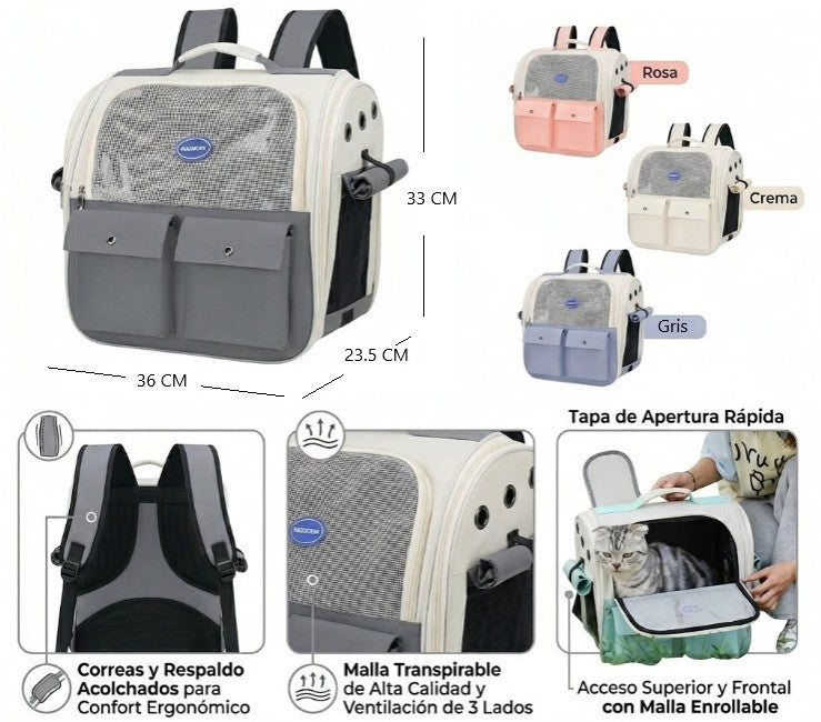 Mochila de traslado de mascotas