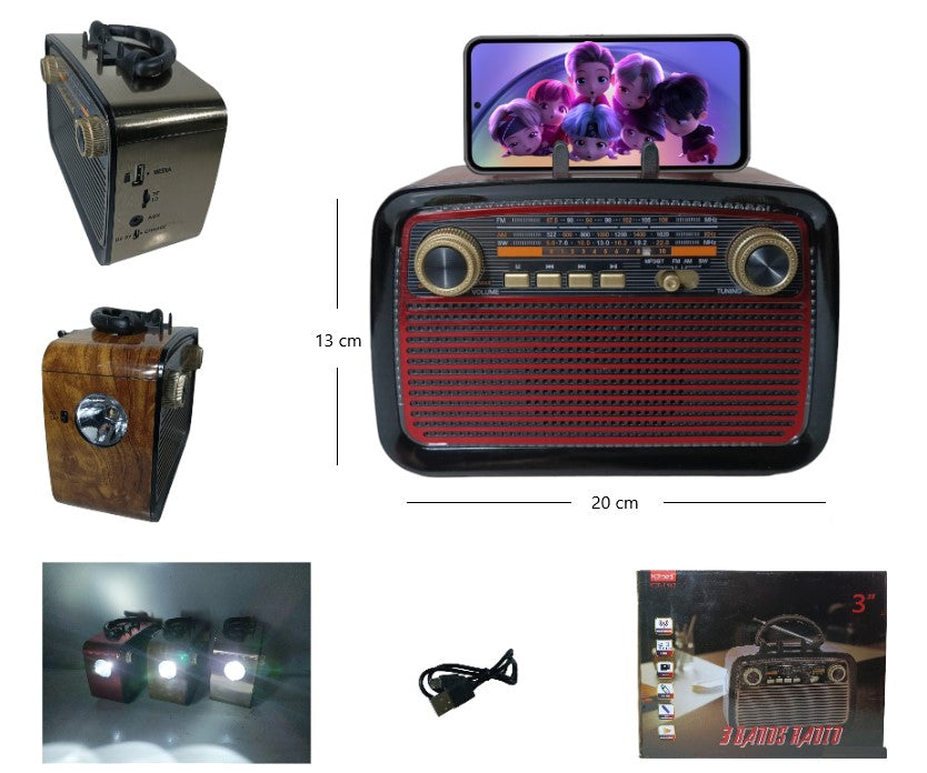 Radio 3plg 3 bandas bt ktf-1467