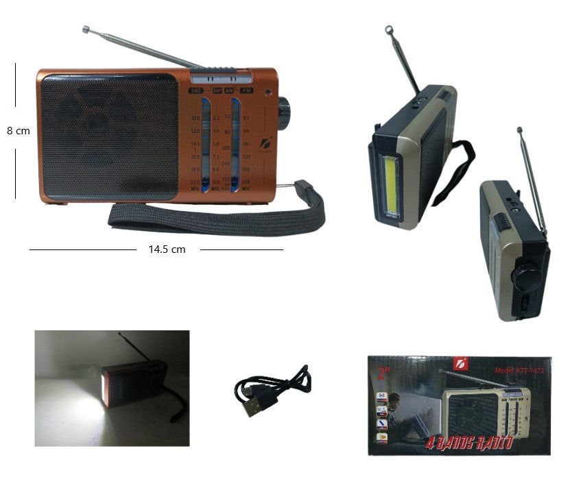 Radio AM/FM multibanda con linterna