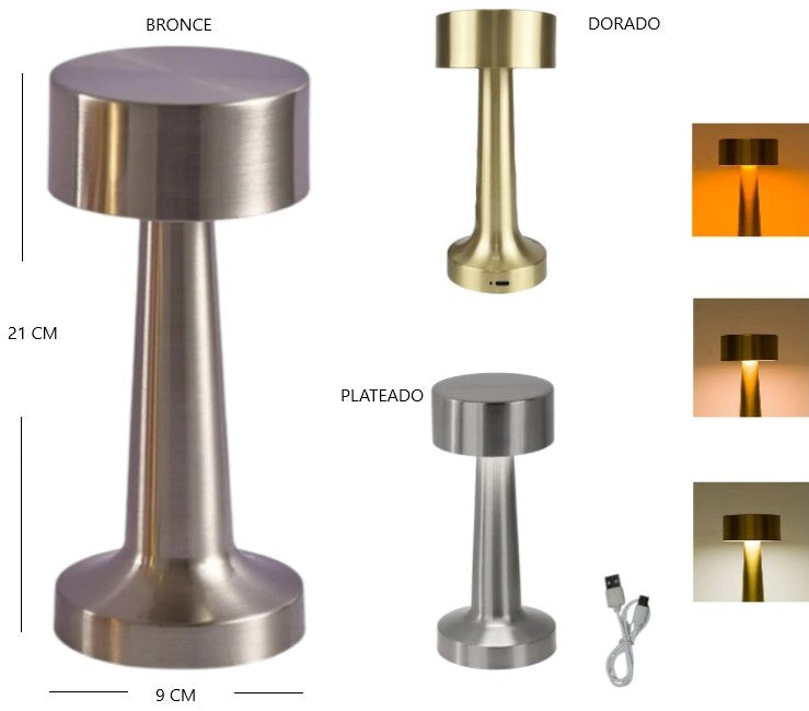 Velador touch 3 tonos melech