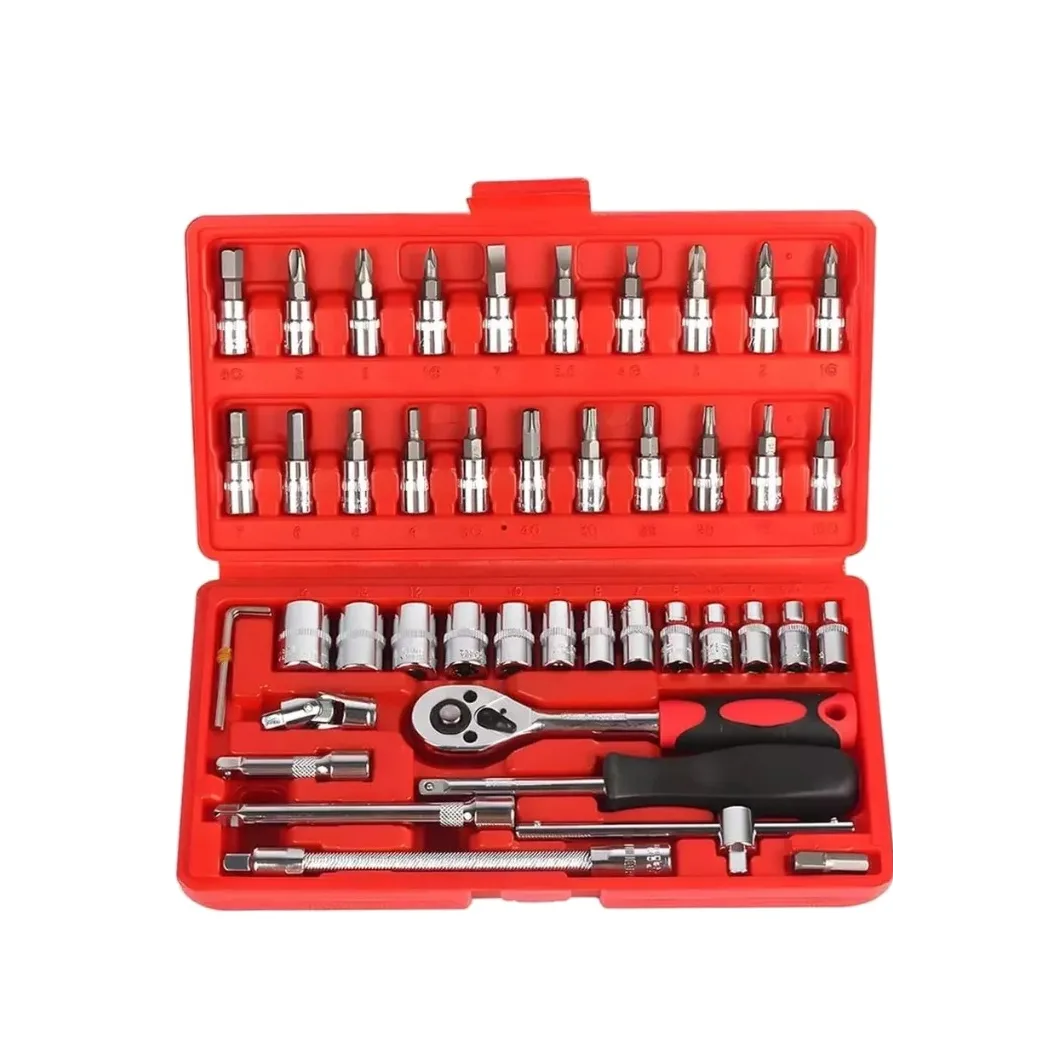 Set de llave tubo con 46 piezas