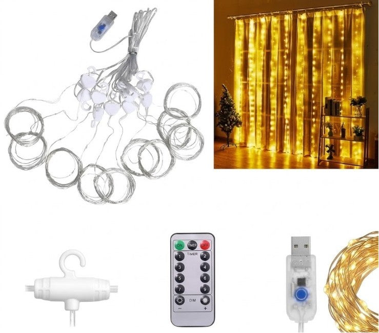 Cortina de alambre led