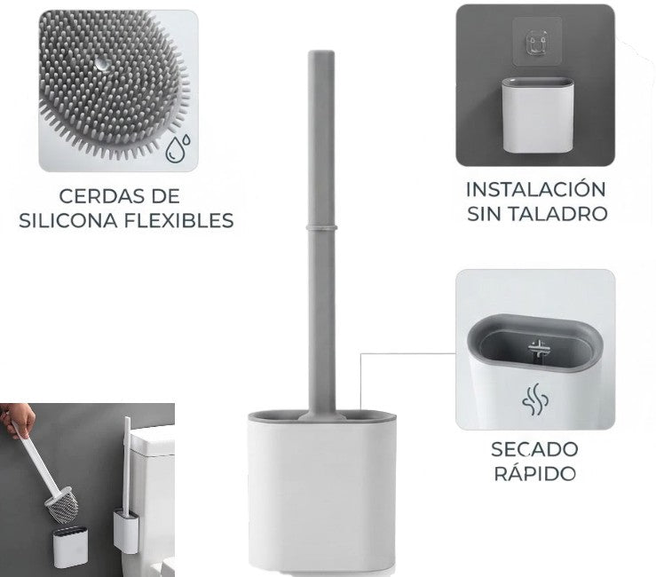 Cepillo para inodoro de silicona