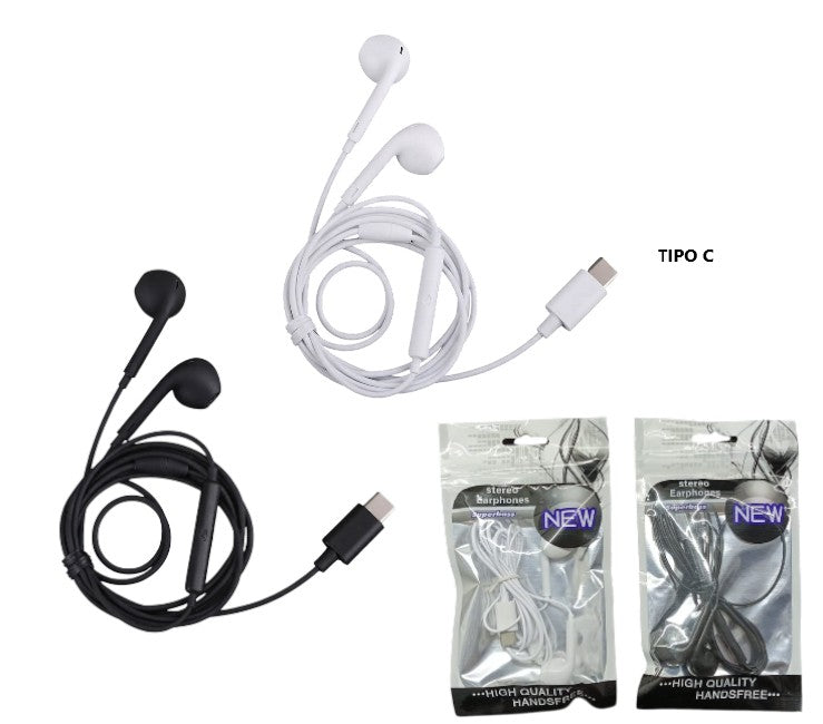 Auriculares bolsita tipo c c/microfono
