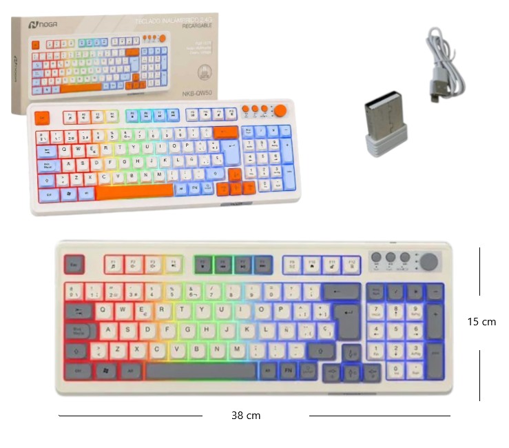 Teclado RGB inalambrico