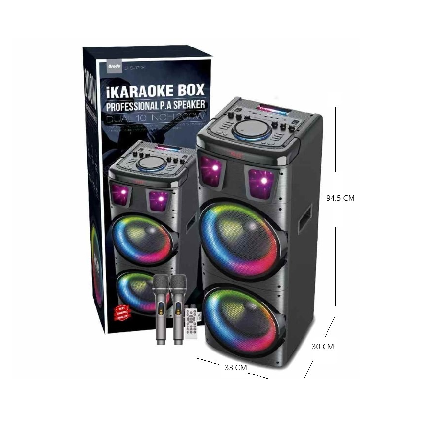 Parlante bluetooth 10x2 plg