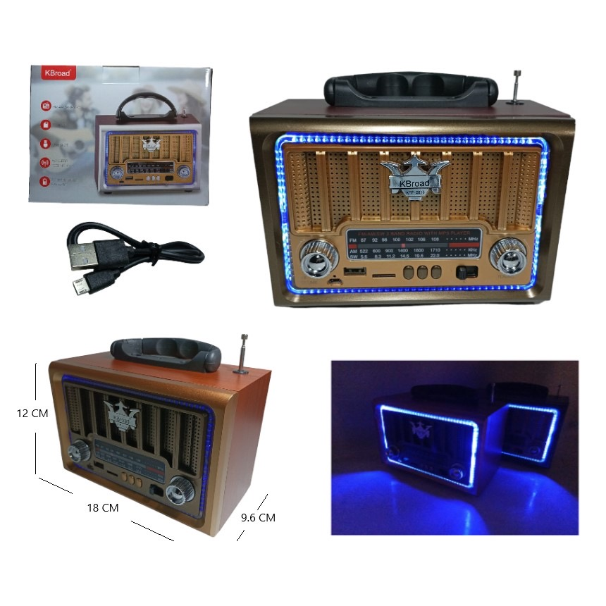 Radio bluetooth vintage recargable KTF-2016