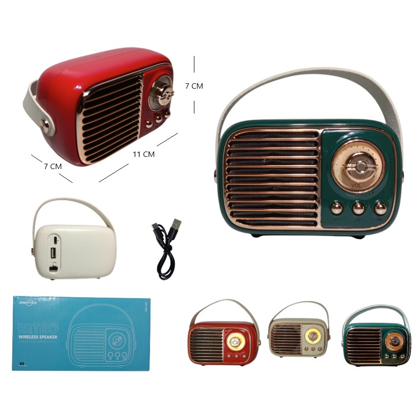Radio bluetooth vintage recargable