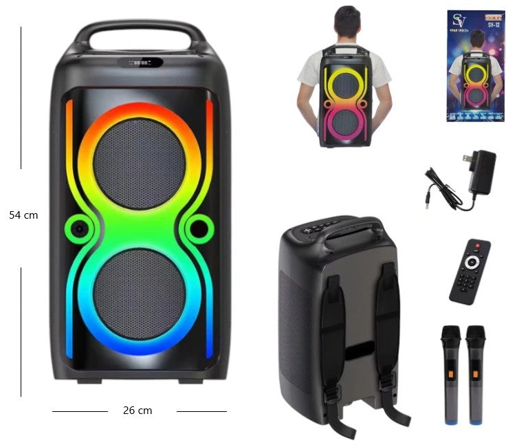 Parlante mochila 6.5 x2 c/mic