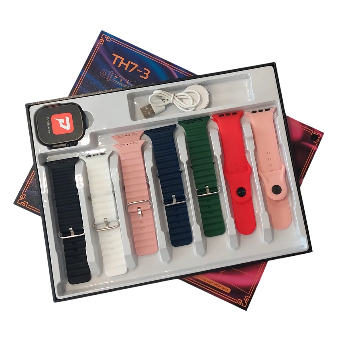 Reloj smart Ultra 9 Big con 7 mallas intercambiables