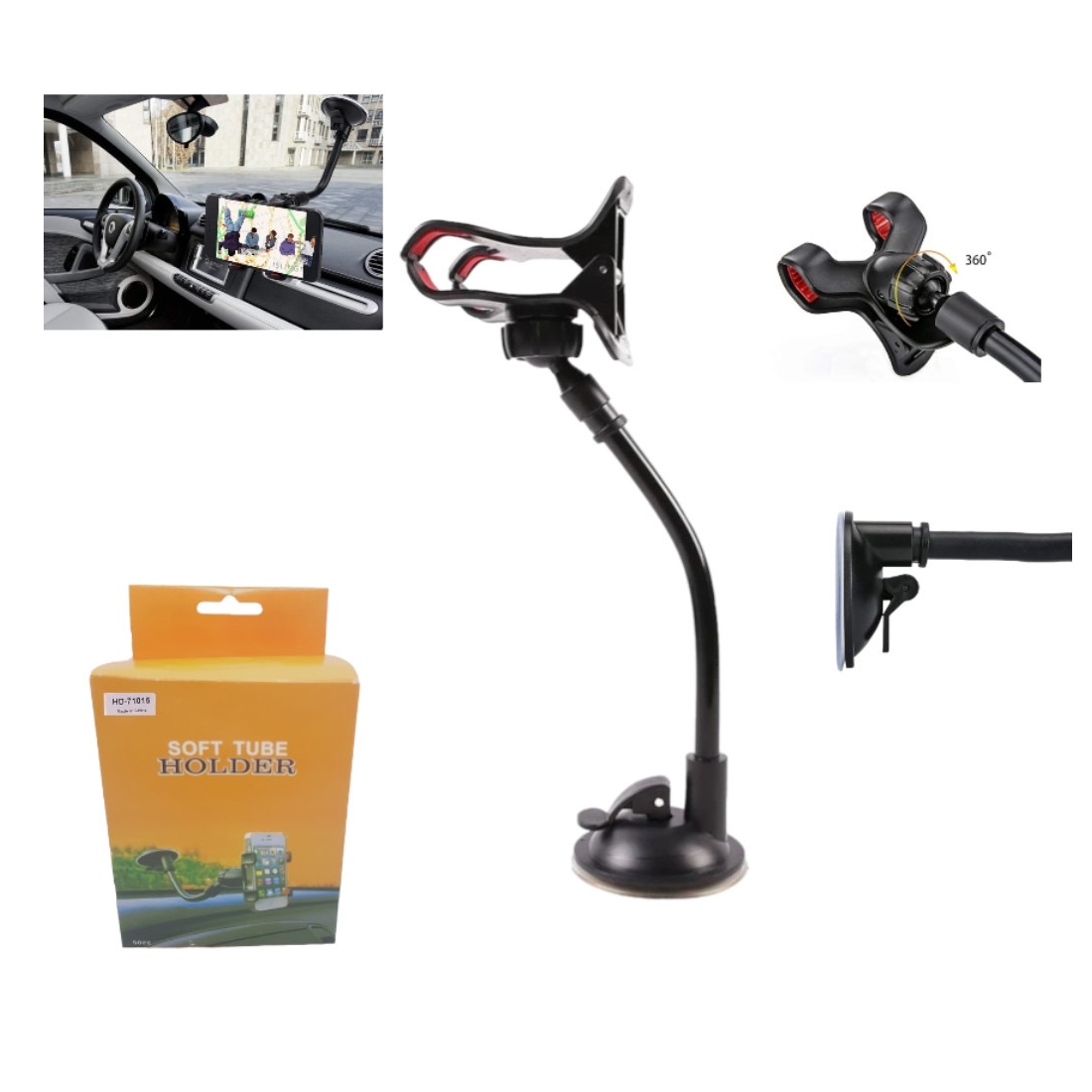Soporte de celular flexible para auto