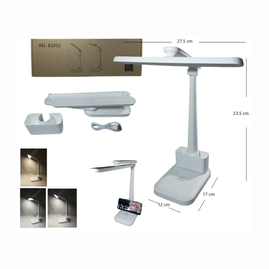 Velador táctil plegable LED Time 3 tonos