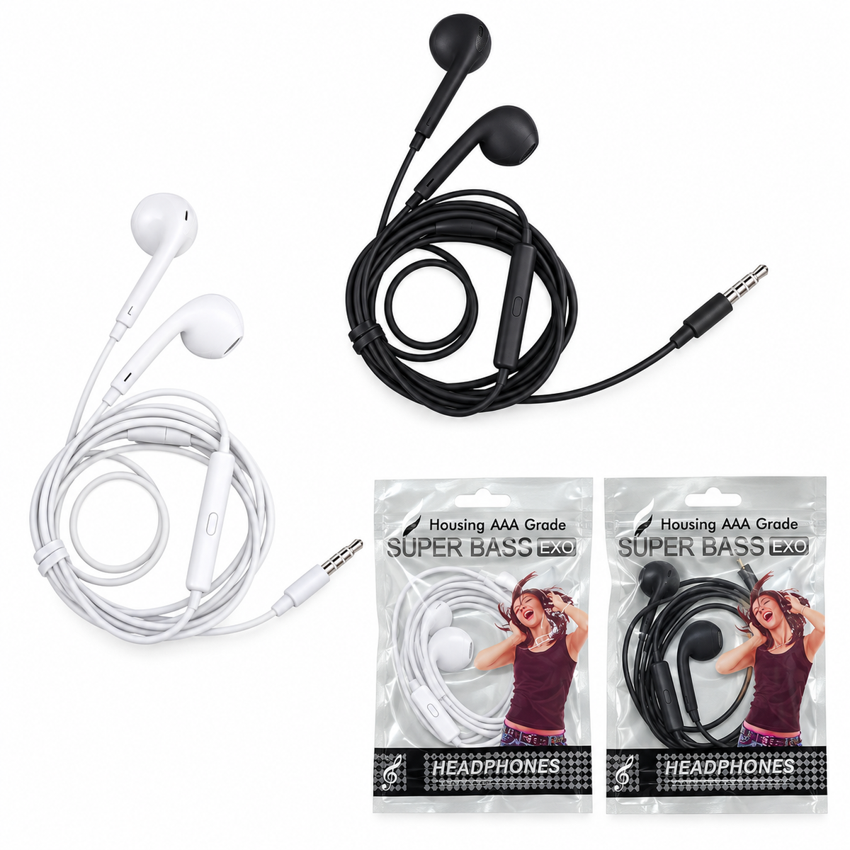 Auricular cable con microfono y jack