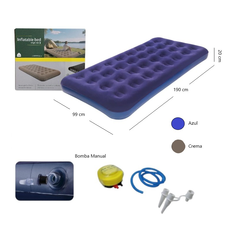 Colchón inflable con inflador