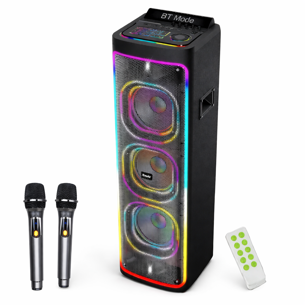 Parlante torre con micrófono 8