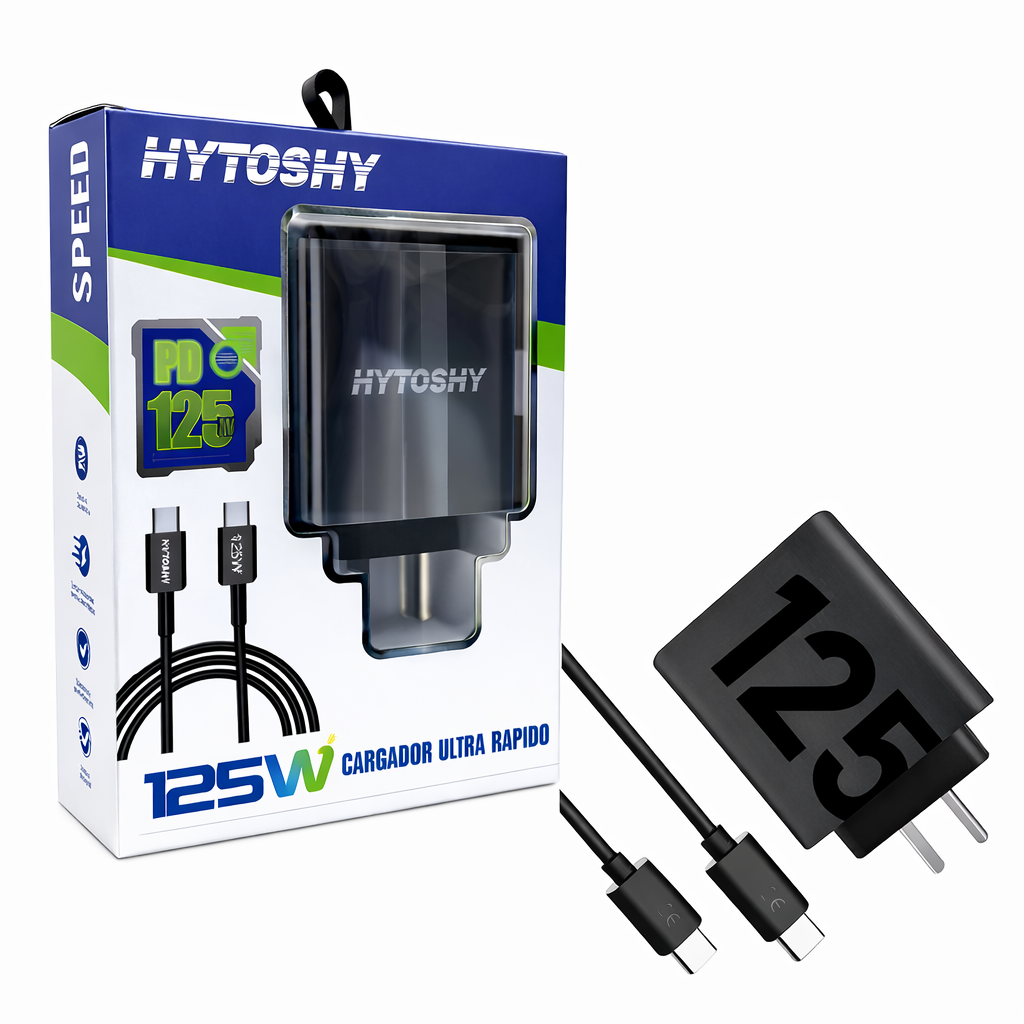 Cargador ultra rápido 125W tipo c a c