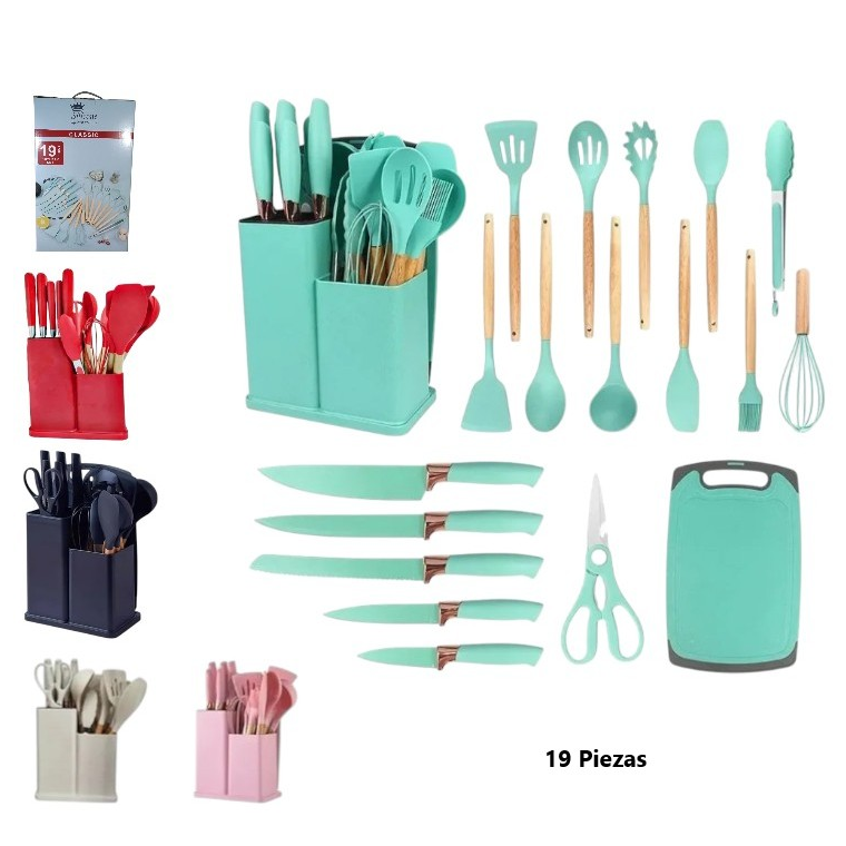 Kit de utensilios de cocina 19 pcs
