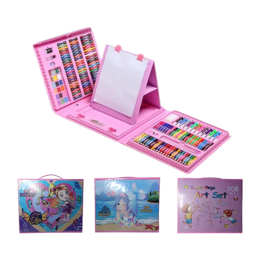 Set de pinturas para colorear 208 piezas
