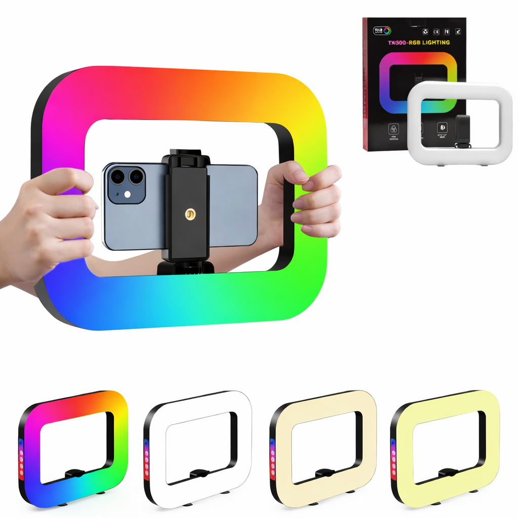 Aro de luz rectangular RGB