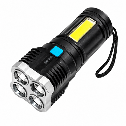 Linterna recargable con 4 led