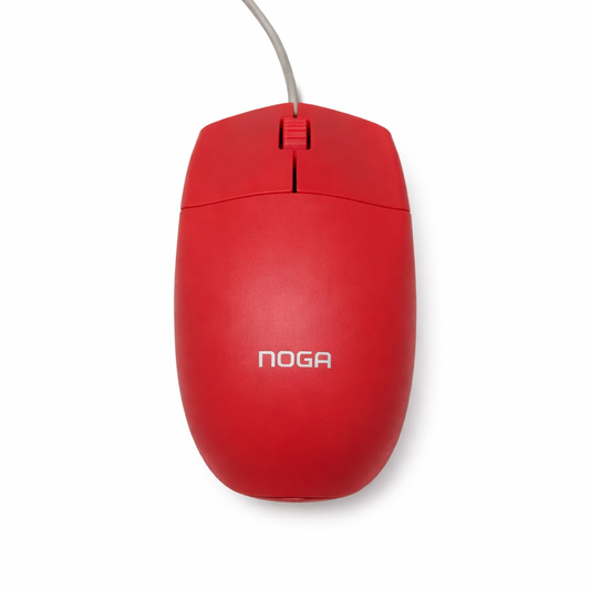 Mouse c/cable Noga solo verde rosa y rojo