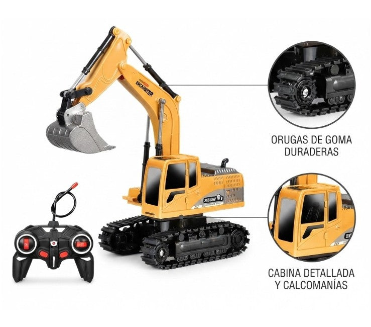 Auto excavadora con control