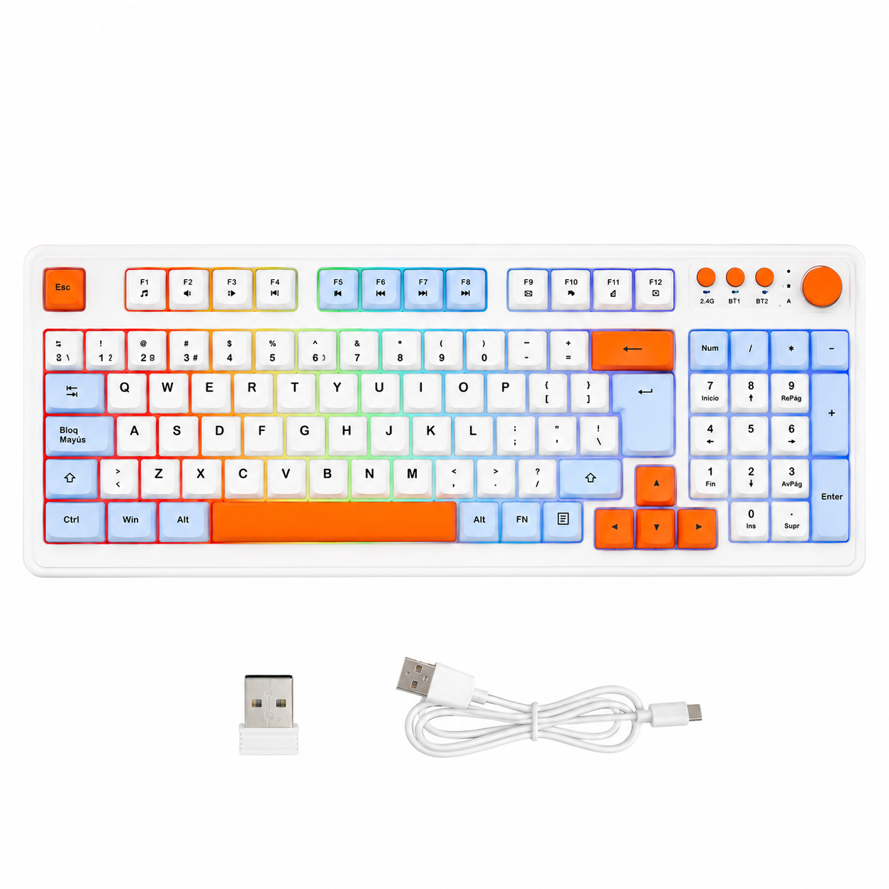 Teclado RGB inalambrico