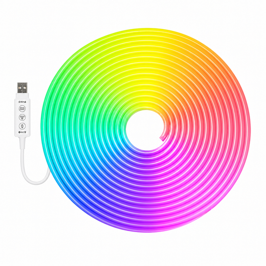 Tira led neón RGB 5mt con control remoto y app