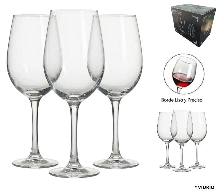Copas de vino x6und