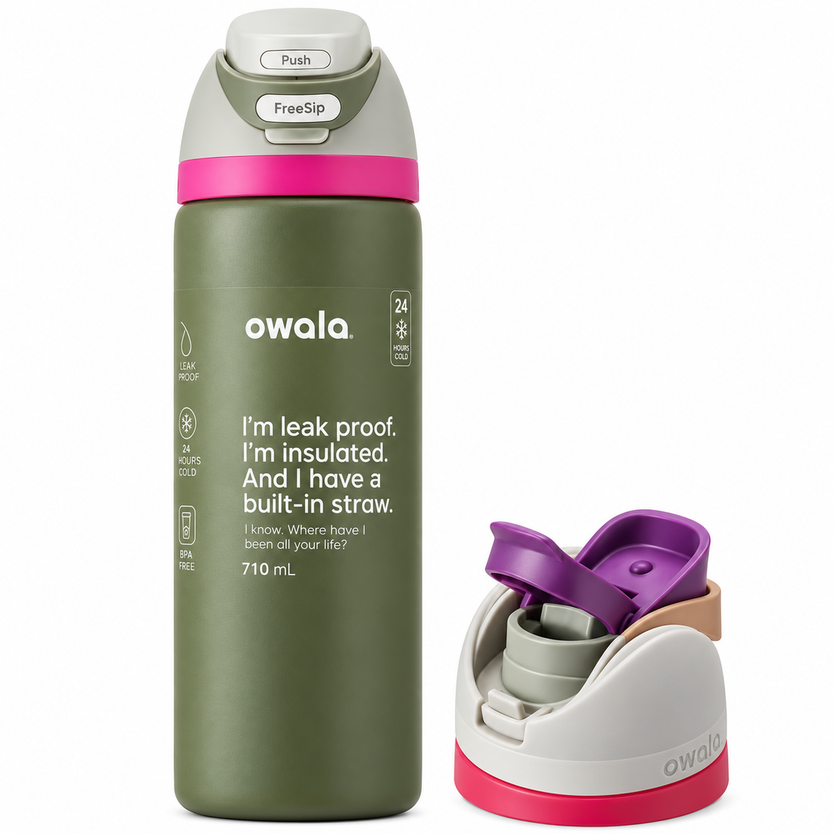 Botella antiderrame owala