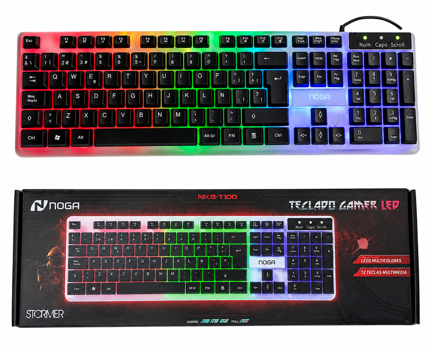 Teclado retroiluminado Noga