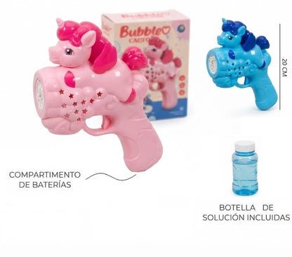 Pistola burbujero de unicornio