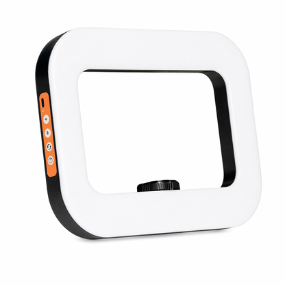 Aro de luz rectangular blanco