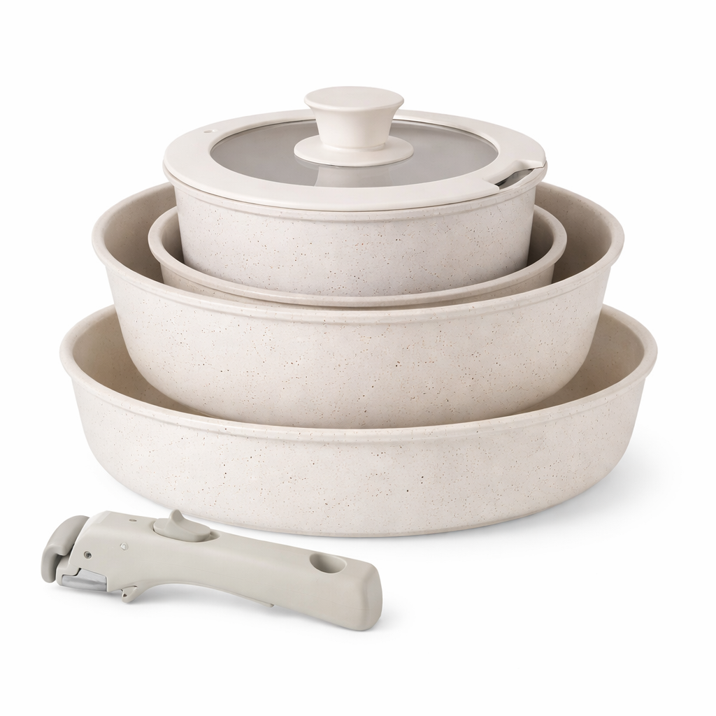 Batería de cocina c/mango desmontable