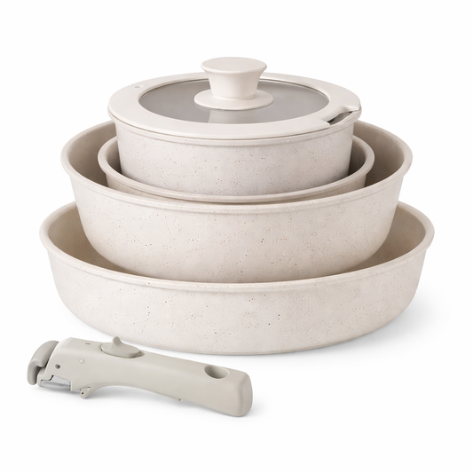 Batería de cocina c/mango desmontable