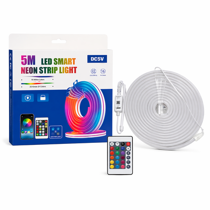 Tira led neón RGB 5mt con control remoto y app