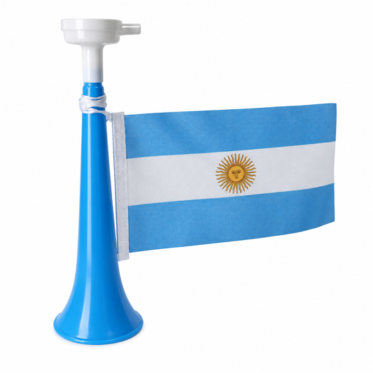 Bocina corneta con bandera