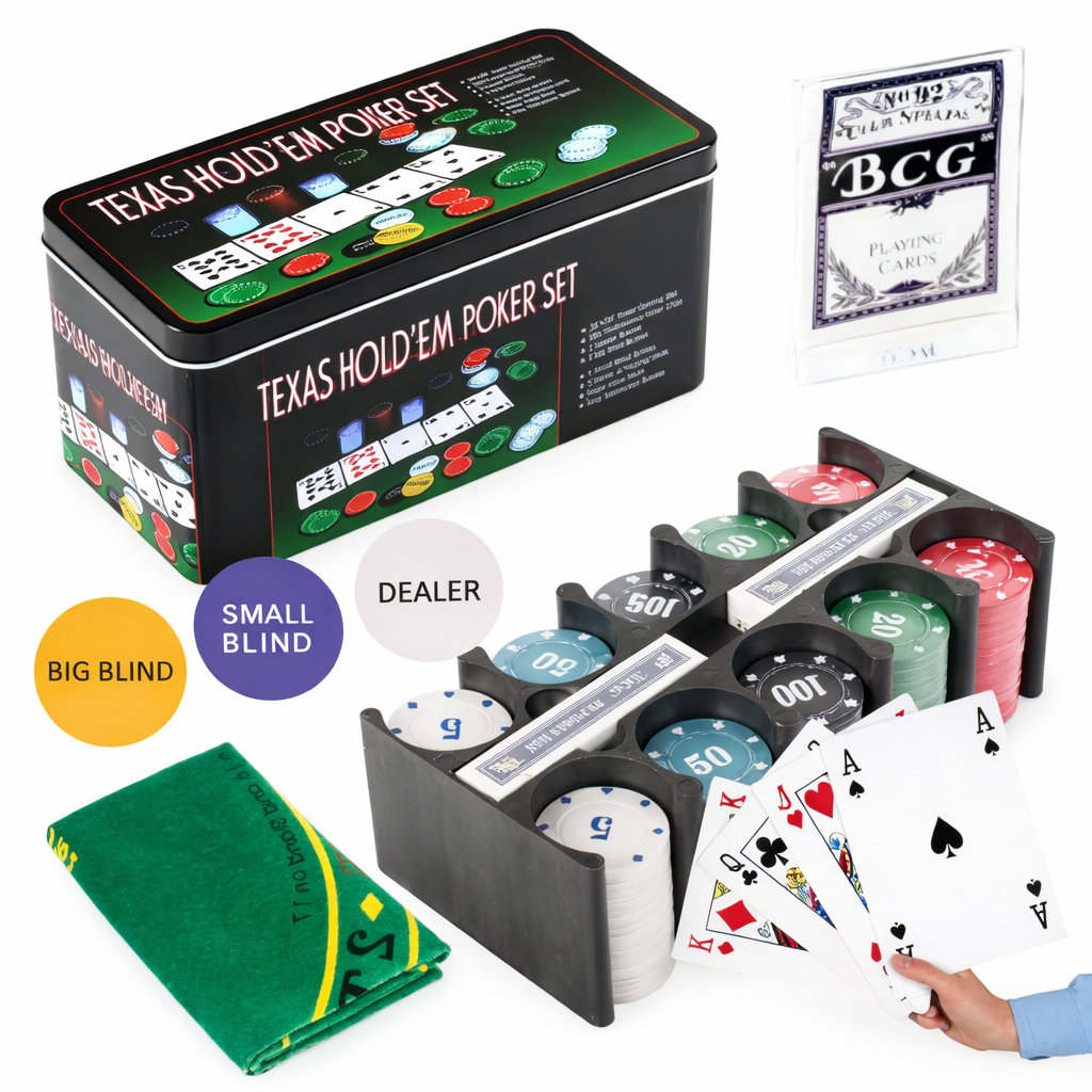 Juego de set de poker texas