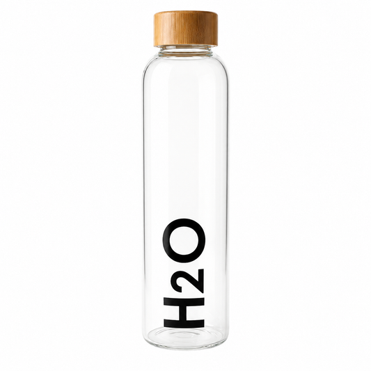 Botella de vidrio para agua